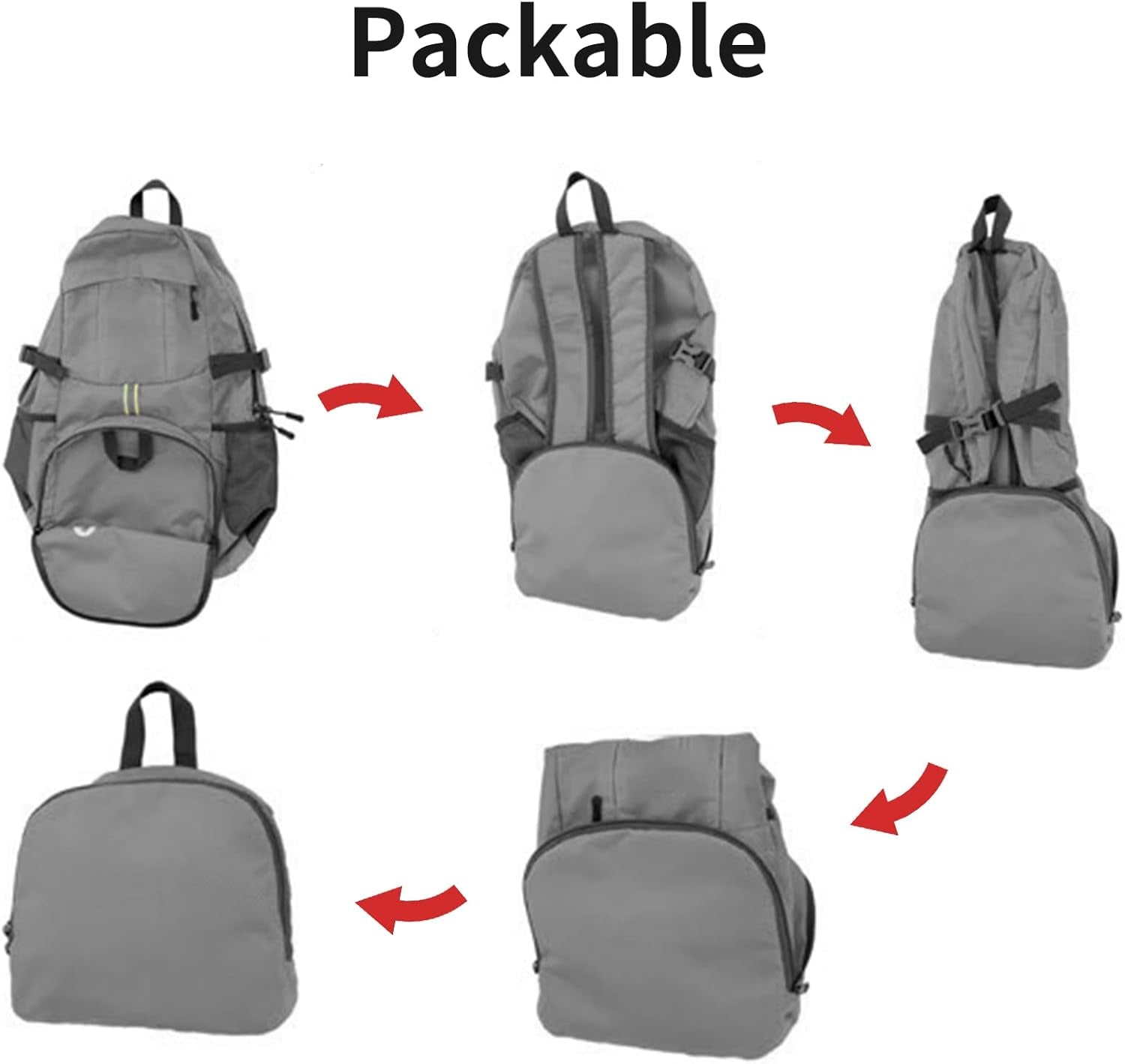 30L Hiking Daypack,Water Resistant Lightweight Packable Foldable Backpack for Travel Camping Outdoor