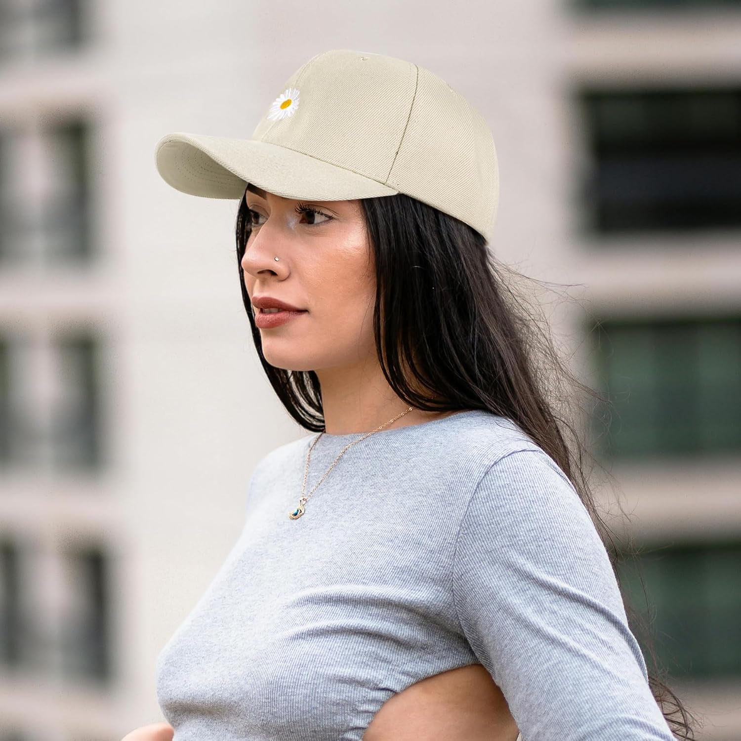 Ladies Baseball Caps - Baseball Cap for Women, Daisy Adjustable Ladies Baseball Caps for Womens Casual Summer Outdoor Sports Dad Peaked Sun Cap UK