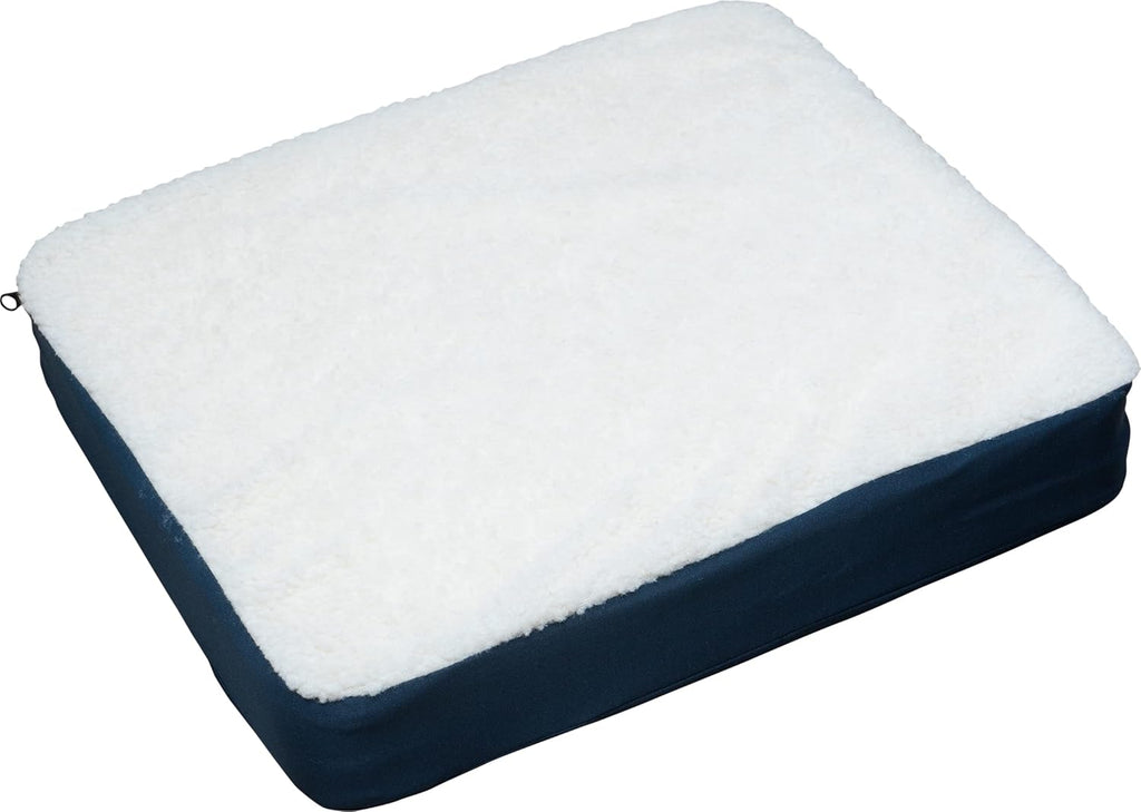Luxurious Fleece Comfort Cushion 65X435X370Mm with Removeable Washable and Reversible Cover for Use on Wheelchairs, in Cars and around the Home