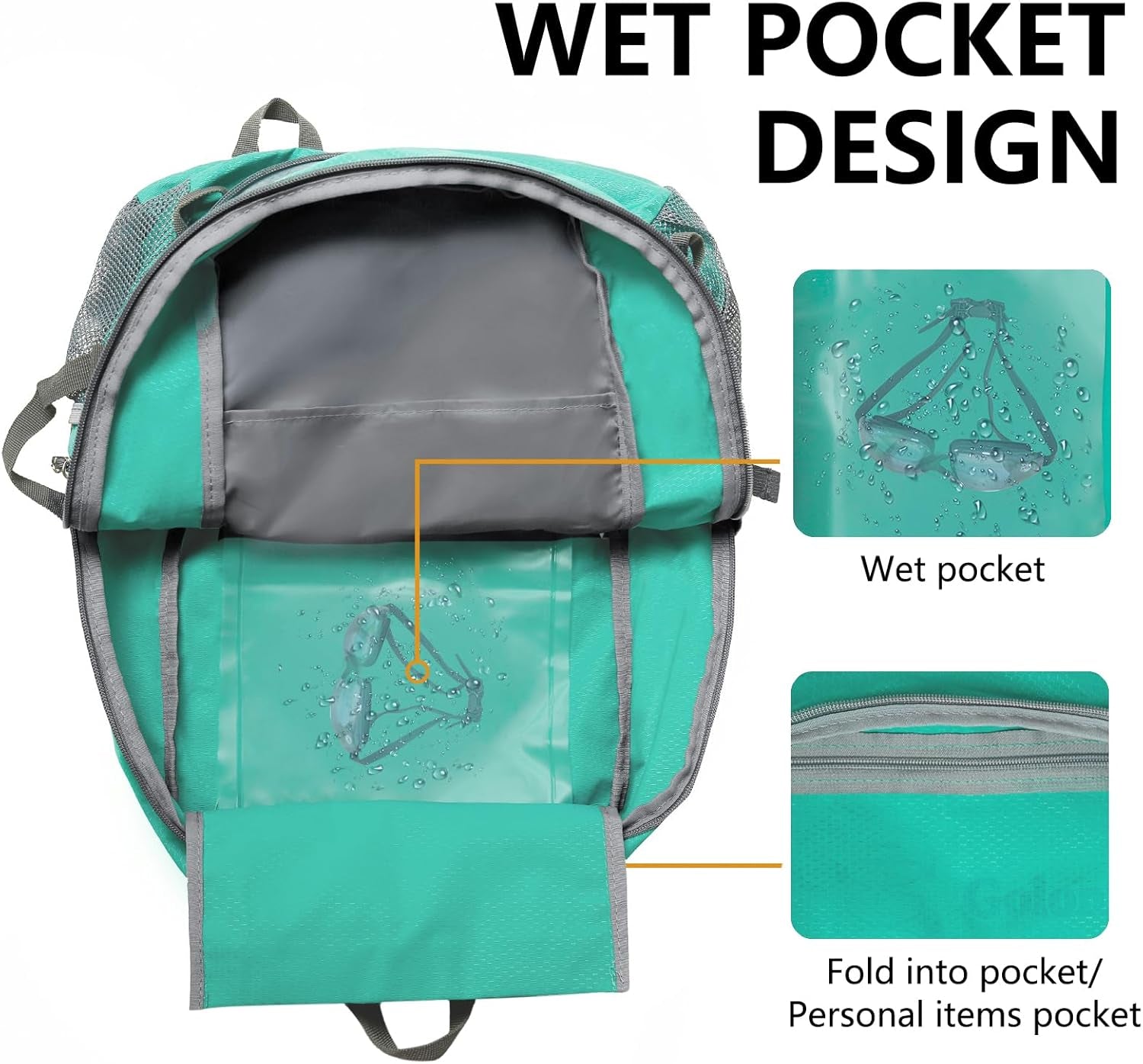 Ultra Lightweight Packable Backpack 40L - Foldable Hiking Backpack Water Resistant Small Foldable Daypack for Travel,Sky Blue