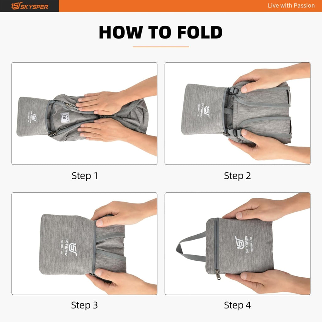 Small Hiking Backpack -12L Lightweight Packable Daypack for Travel Foldable Tear Resistant Backpacks for Women Men