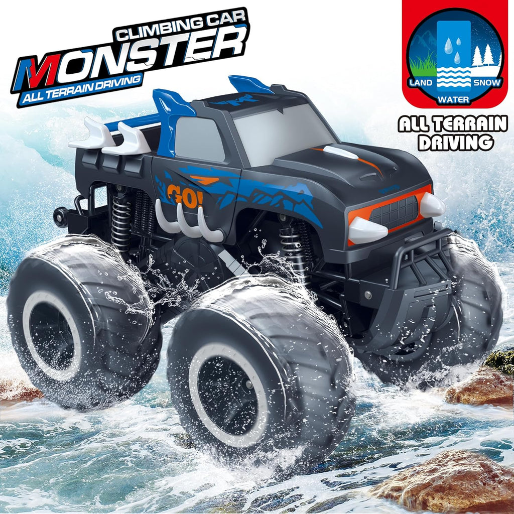 1:16 Waterproof Monster Truck Pickup Toys RC Cars Amphibious Remote Control Car Truck 4WD All Terrain Off-Road Toy for 4 5 6 7 8 9 10 11 12 Year Old Boys Girls Toys Gifts Presents