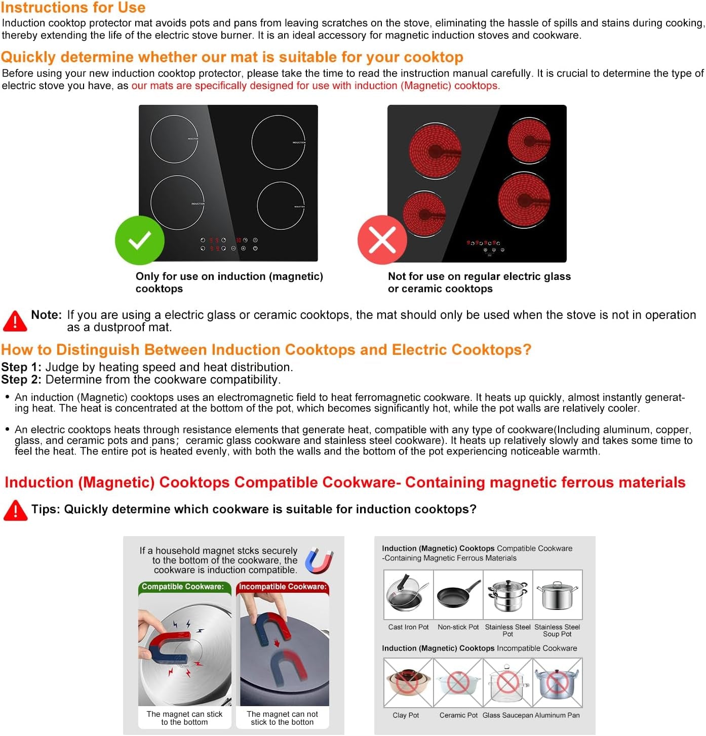 Large Induction Hob Protector Mat 90X54Cm,Translucent Induction Hob Cover - (Magnetic) Cooktop Scratch Protector - for Induction Stove,Multifunctional Silicone Mats