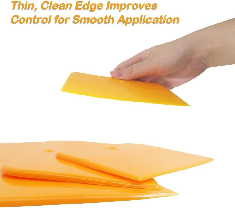 Set of 9 Body Filler Spreaders Automotive Body Fillers,  4, 5, 6 Inch Reusable Plastic Spreader for Applying Fillers, Putties, Glazes, Caulks and Paint