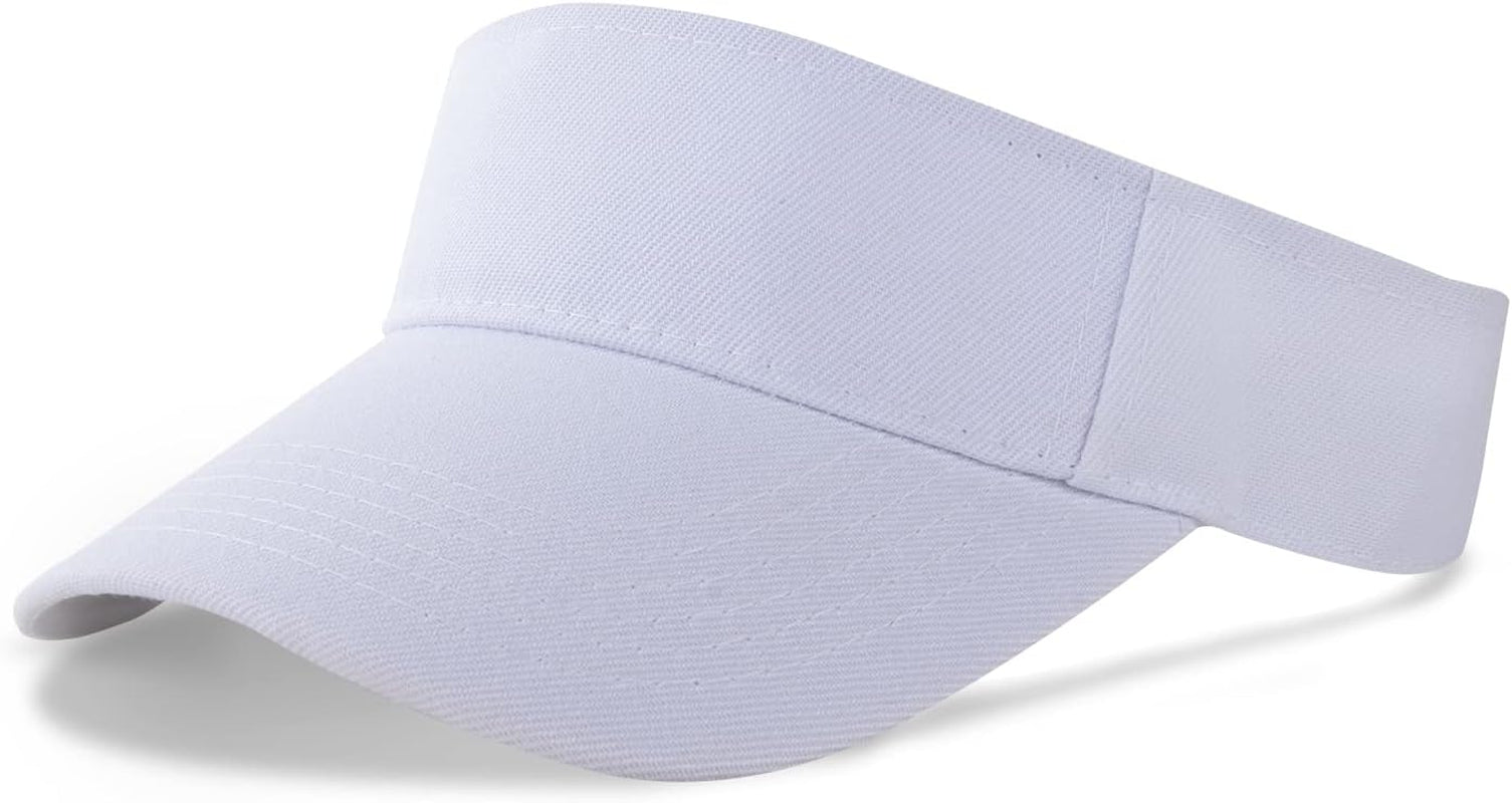 Sun Visor Cap for Women, Plain Empty Top Baseball Cap Adjustable Sports Casual Cap, Breathable Ponytail Baseball Hat, Unisex Twill Golf Tennis Summer Visor Hats for Outdoor