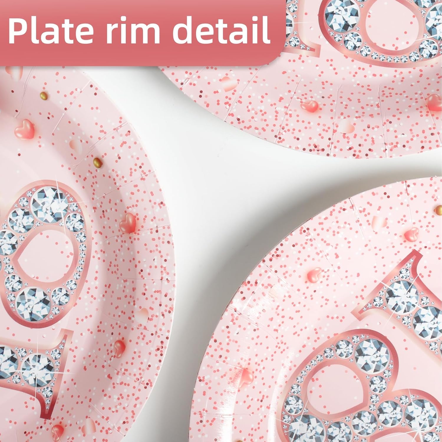 69Pcs Pink Happy 16Th Birthday Party Tableware Decorations for Girls, Disposable Set with Tablecloth, 7Inch Paper Plates, Napkins, Cups