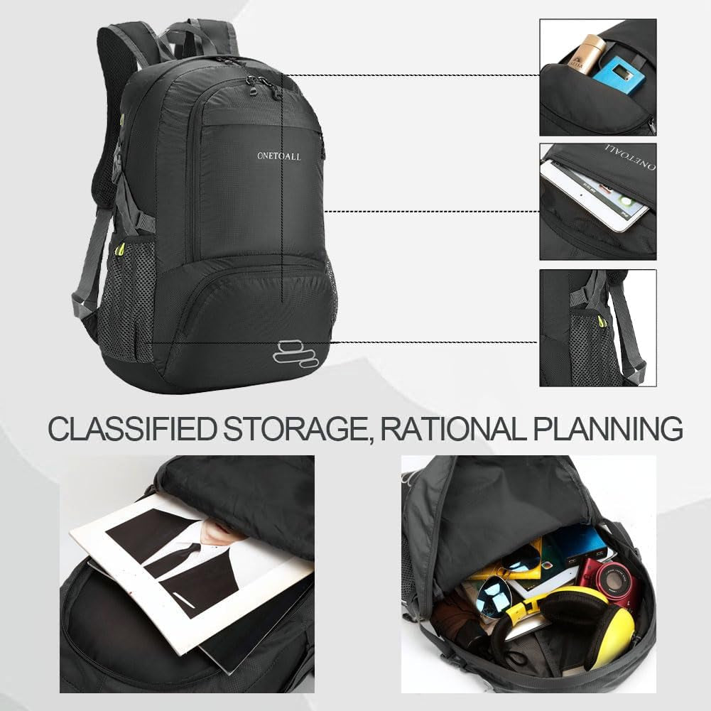 30L Packable Backpack, Lightweight Hiking Backpacks, Foldable Water Resistant Travel Hiking Camping Daypack Backpack