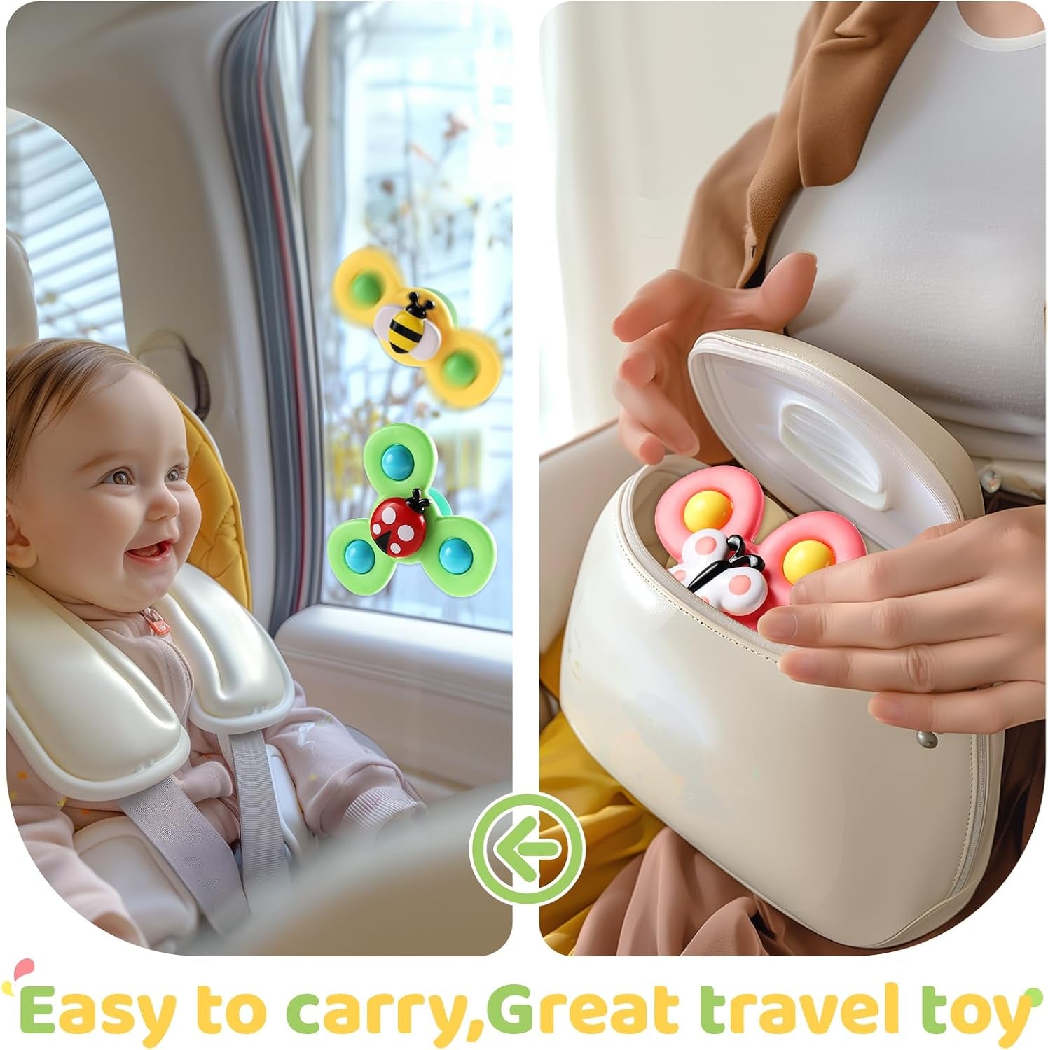 3PCS Suction Cup Rotating Toys for 1 Year Old Boy Girl|Rotating Top Baby Toys 12 18 Months|1 2 Year Old Boy Birthday Gift|Baby Bath Toy for Kids Ages 1-3|Sensory Toy for Toddlers 1-3