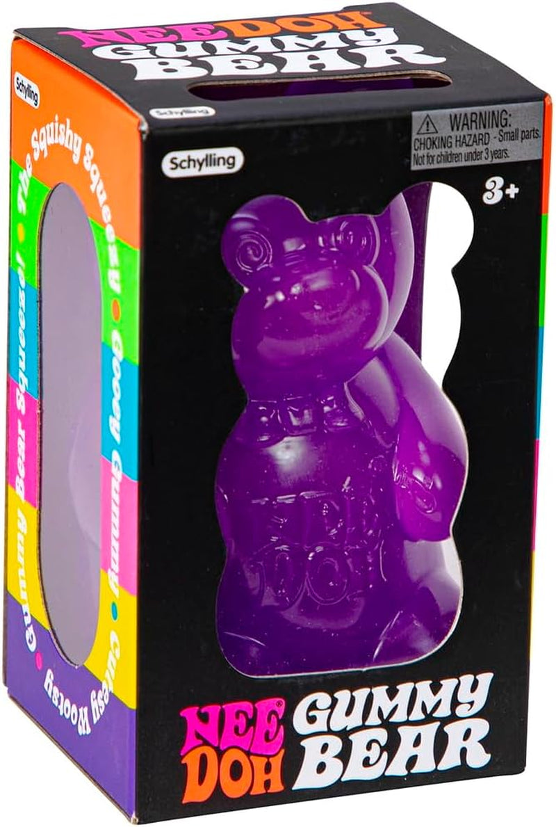 Needoh Gummy Bear - Sensory Fidget Toy with Jelly-Like Filling - 3.5" Tall - Colors May Vary (Pack of 1)