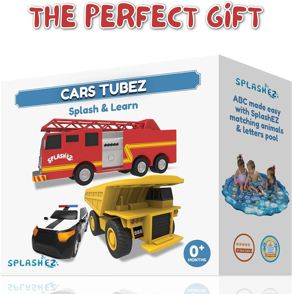 Mold Free Baby Bath Toys, No Hole Bath Toys for Toddlers, Bathtub Cars Set for Kids Ages 1-3, No Mold Floating Water Vehicles Set for Pool, Bpa-Free, Safe, Fun, Infant Ages 1 3 6 12 18 Months