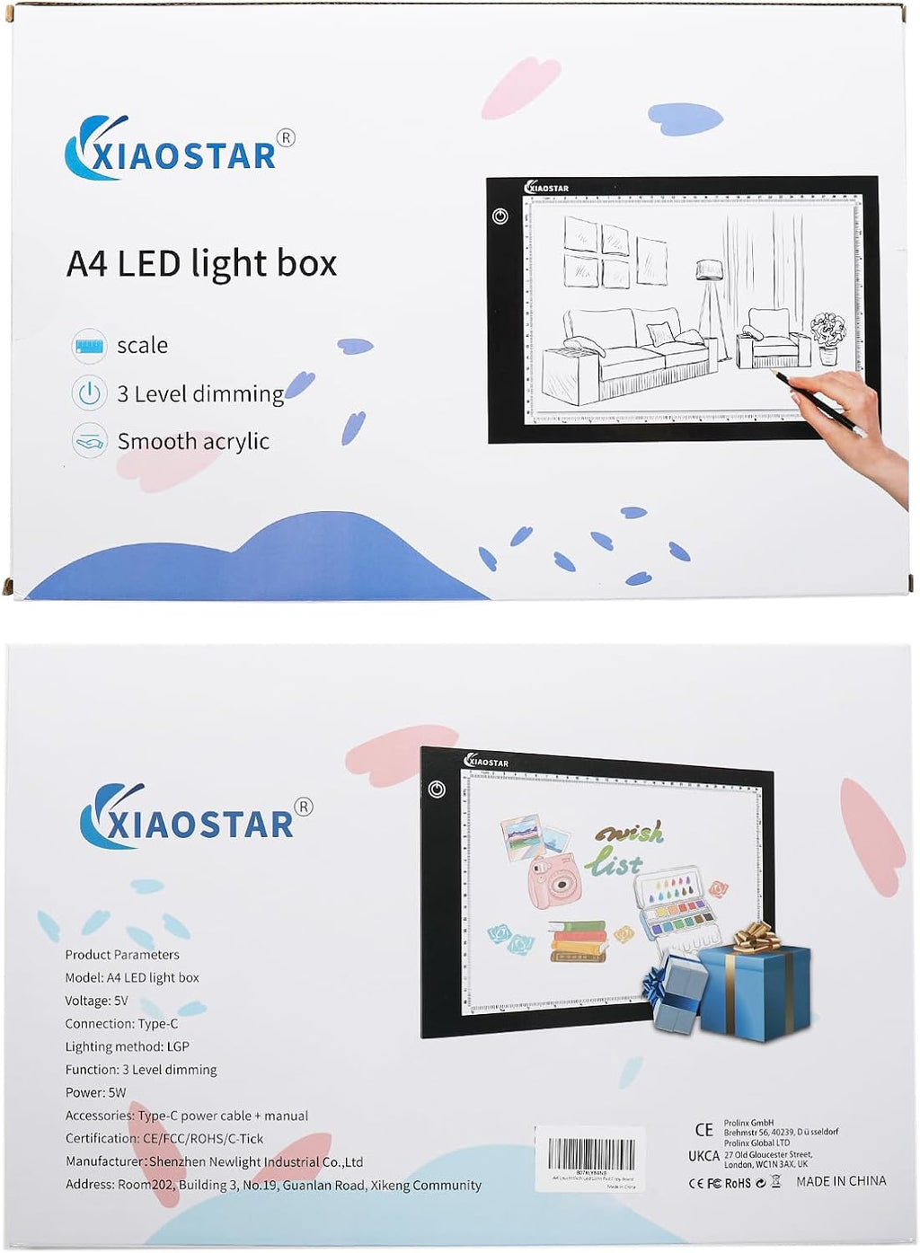 Light Box Drawing A4,Tracing Board with Brightness Adjustable for Artists, Animation Drawing, Sketching, Animation, X-Ray Viewing (Black)