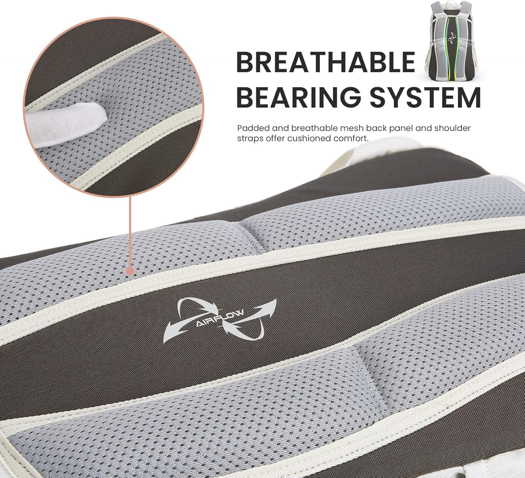 Small Hiking Backpack 28L Travel Daypack Lightweight for Women for Outdoor Camping, 20.5×12.2×6.3 In，Ivory