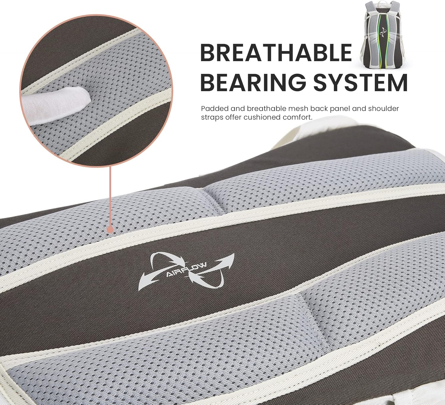 Small Hiking Backpack 28L Travel Daypack Lightweight for Women for Outdoor Camping, 20.5×12.2×6.3 In，Ivory