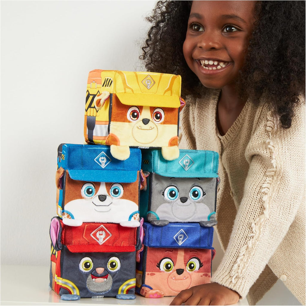 Stuffed Animals, Mix, 4-Inch Cube-Shaped Plush Toy for Kids Ages 3 and Up
