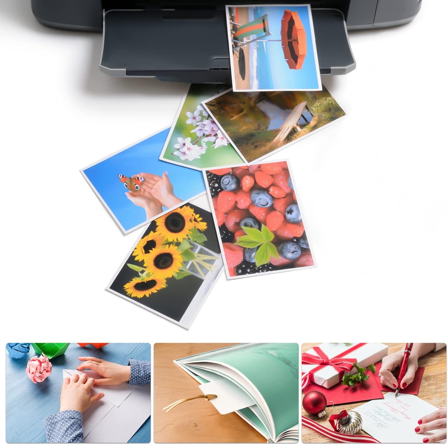 50 Sheets A4 White Card 250Gsm, Thick Printer Card Paper