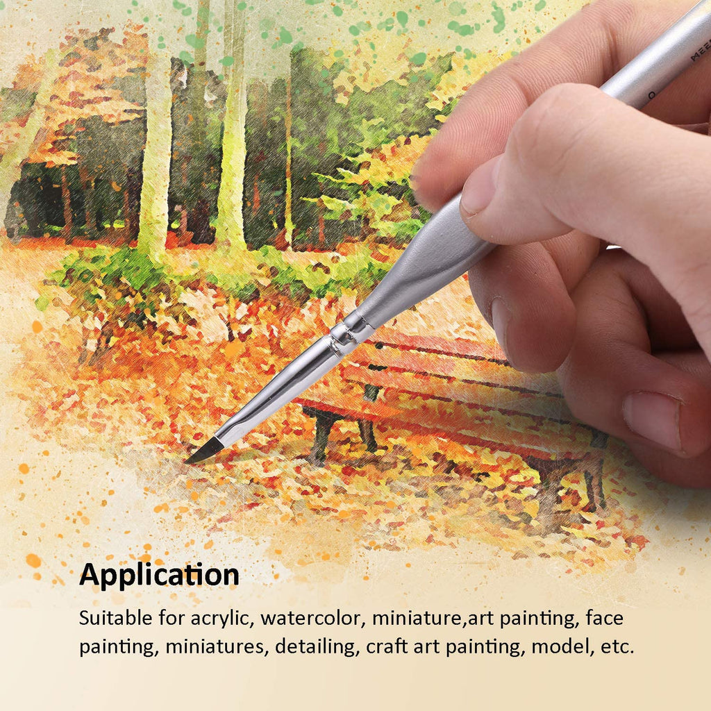 Miniature Paint Brush Set,15 Tiny Detail Paint Brush Set, Professional Fine Tip Paint Brush, Micro Detailing Paint Brushes for Acrylic Watercolor Oil Painting- Model Face Nail Craf