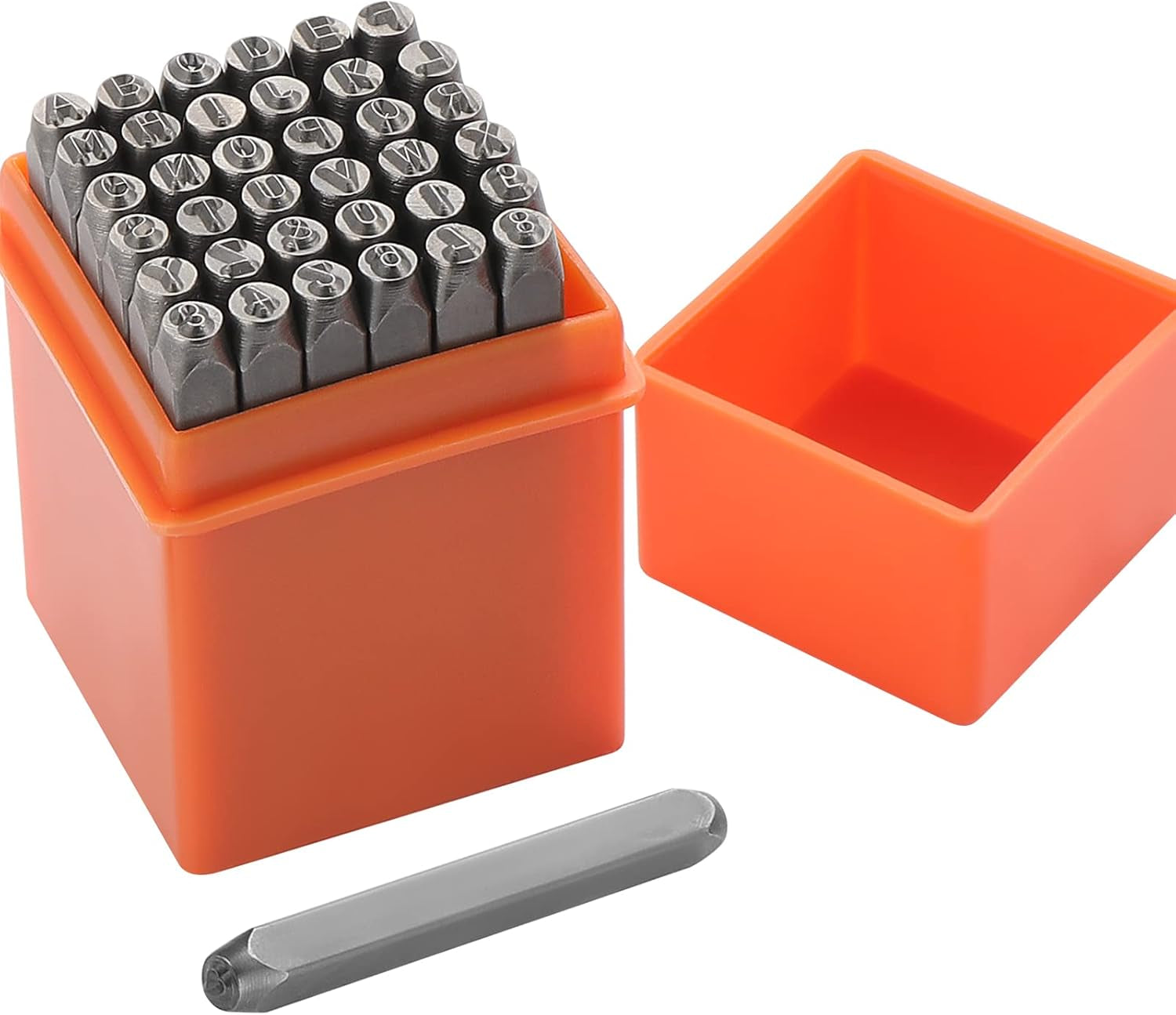 37 Pcs Number and Letter Punch Set, 3Mm Metal Stamping Tool Set, A-Z, 0-9, &, Heart Shape, Letter Number and Symbols Stamp Punch for Stamping Metal Wood Plastic Leather