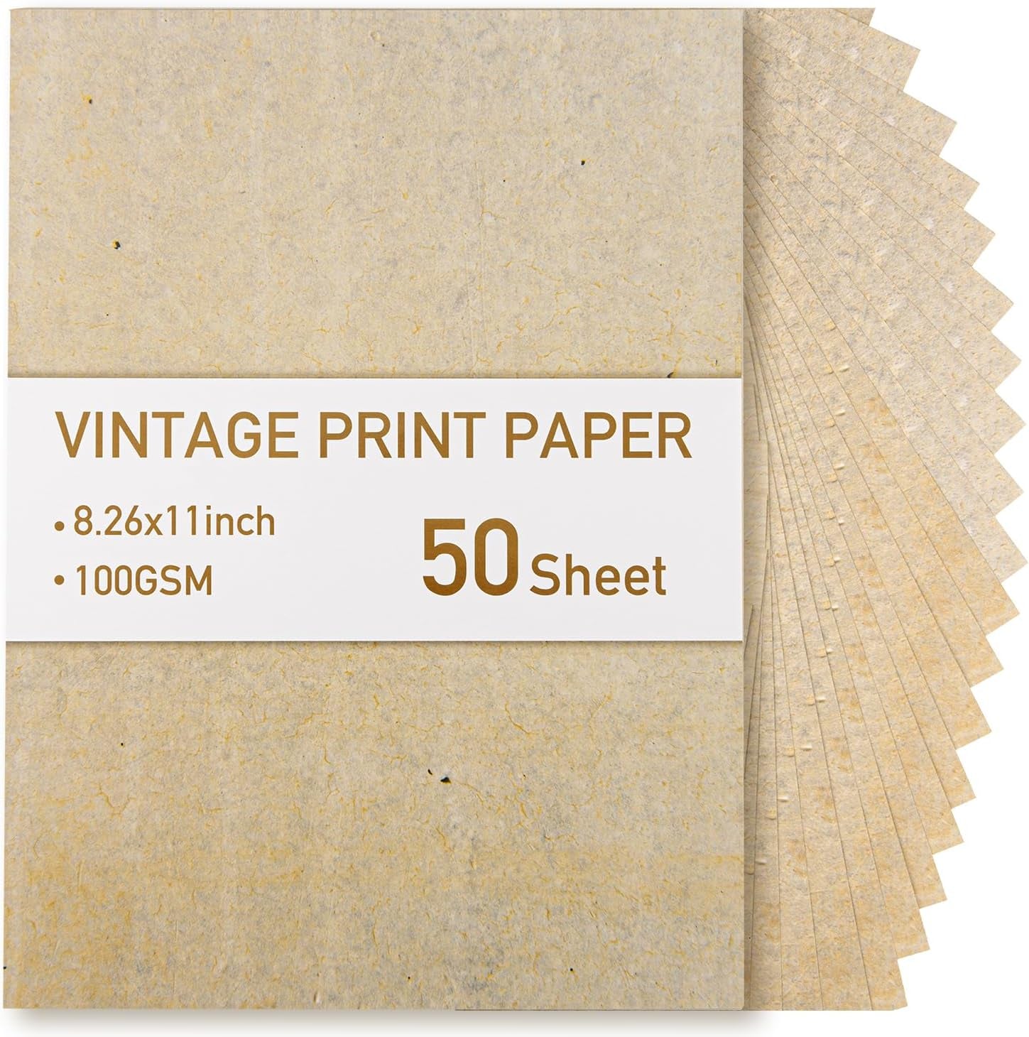 50 Sheets Vintage Paper, A4 Parchment Paper for Craft, Parchment Certificate Paper, 100GSM Certificate Paper A4 for Printer, Papyrus Paper Handmade Paper for Craft Writing