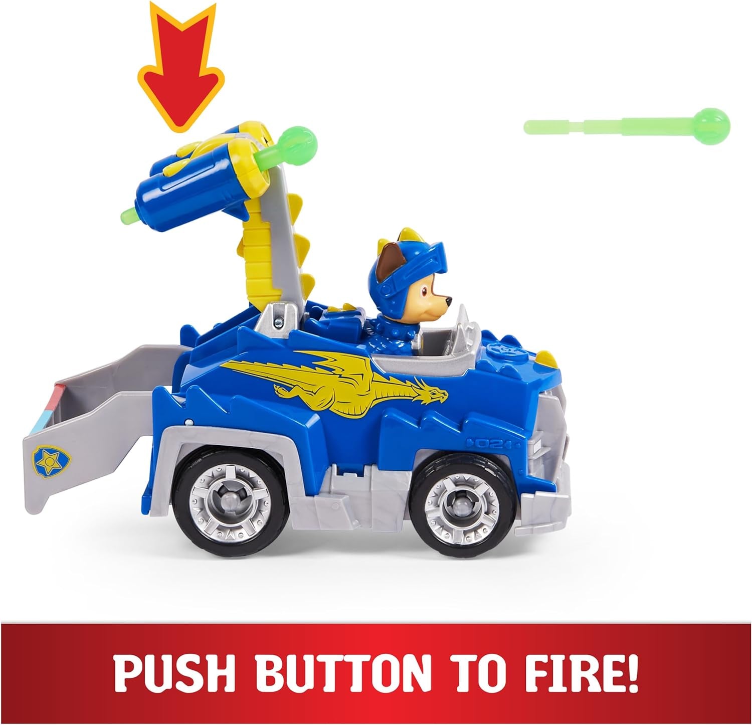 , Rescue Knights Chase Transforming Toy Car with Collectible Action Figure, Kids Toys for Ages 3 and Up