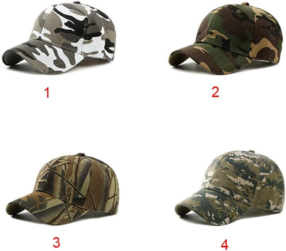 Mens Boys Army Camouflage Baseball Cap, Camo Cap for Outdoor Sports Camping