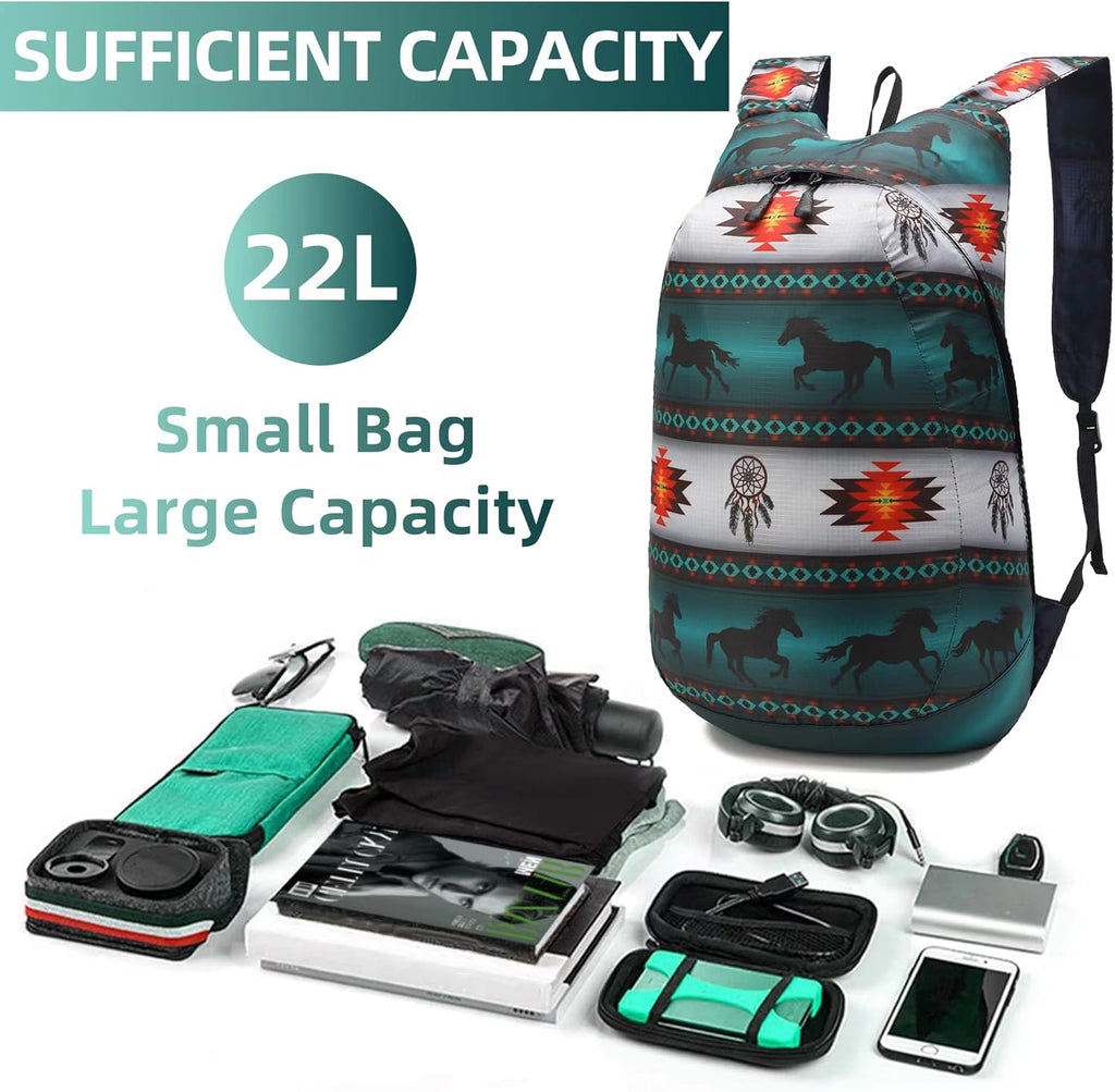 Ultra Lightweight Water-Resistant Packable Backpack, Foldable Hiking Daypack for Travel Camping Cycling Outdoor