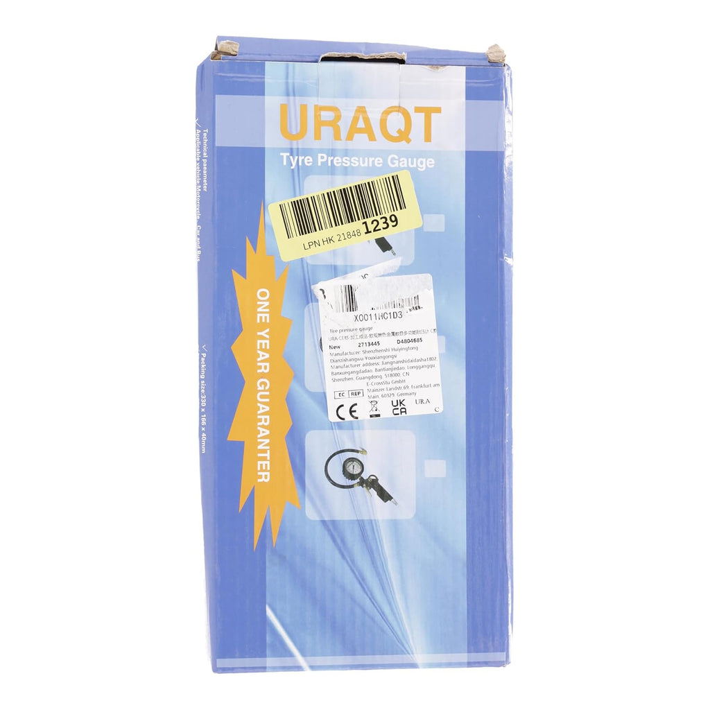 Tyre Pressure Gauge, Digital Tyre Inflator with Pressure Gauge 200 PSI Digital LCD Display, Valve Air Chuck and 90 Degree Valve Extender for Heavy Duty Car Motorcycle Bicycle