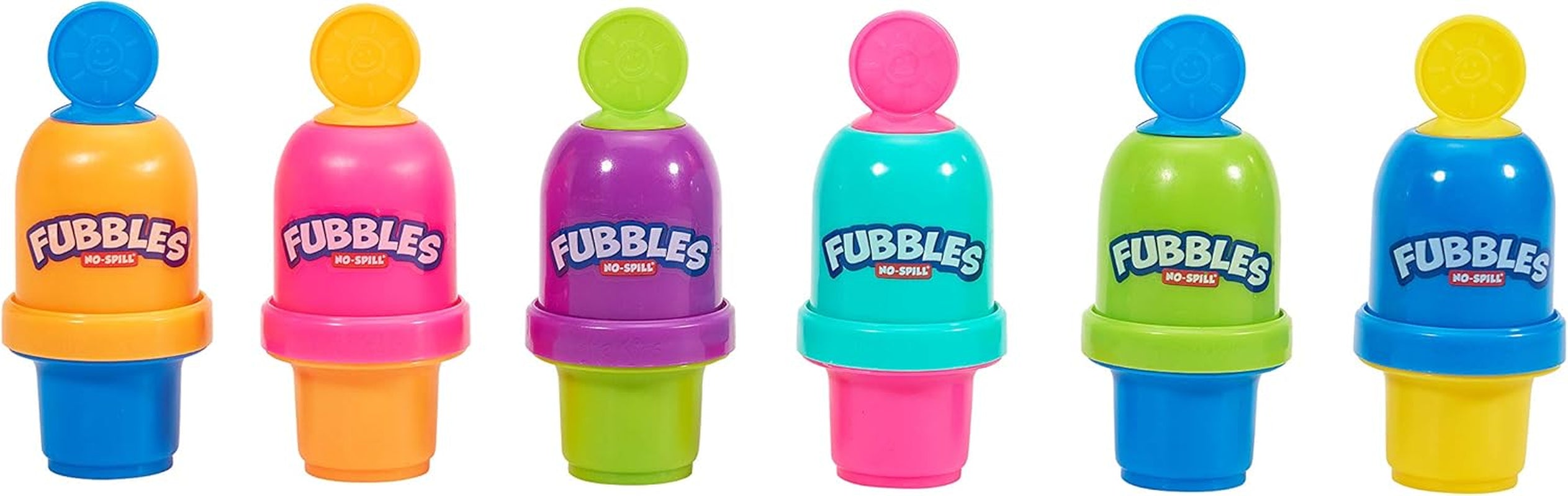 Fubbles Bubbles No-Spill Bubble Tumbler for Babies Toddlers and Kids | Includes 6Oz Bubble Solution and Bubble Wand (Tumbler Colors May Vary)(Pack of 3)