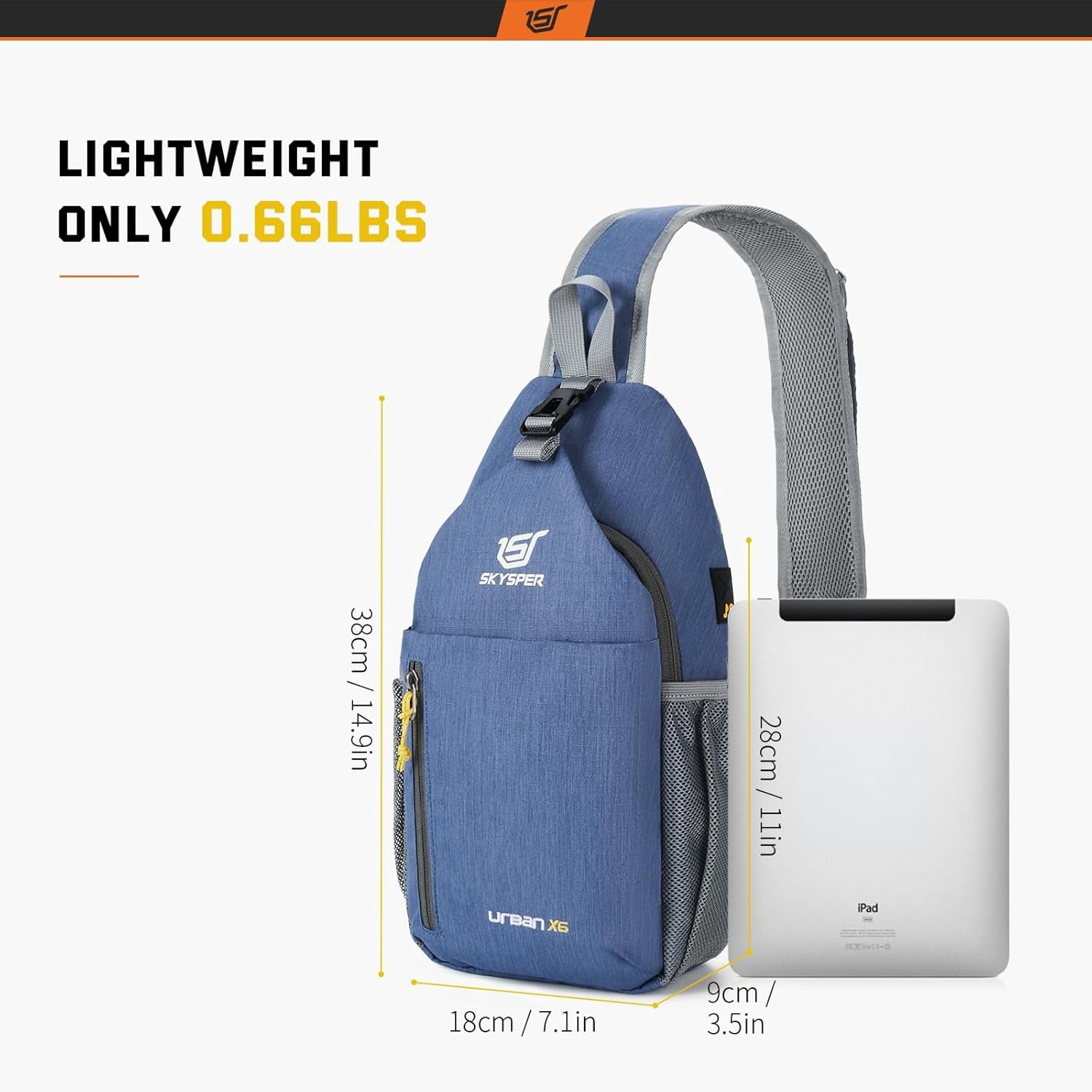 Sling Bag Crossbody Backpack - Chest Shoulder Cross Body Bag Travel Hiking Casual Daypack for Women Men(Royalblue)