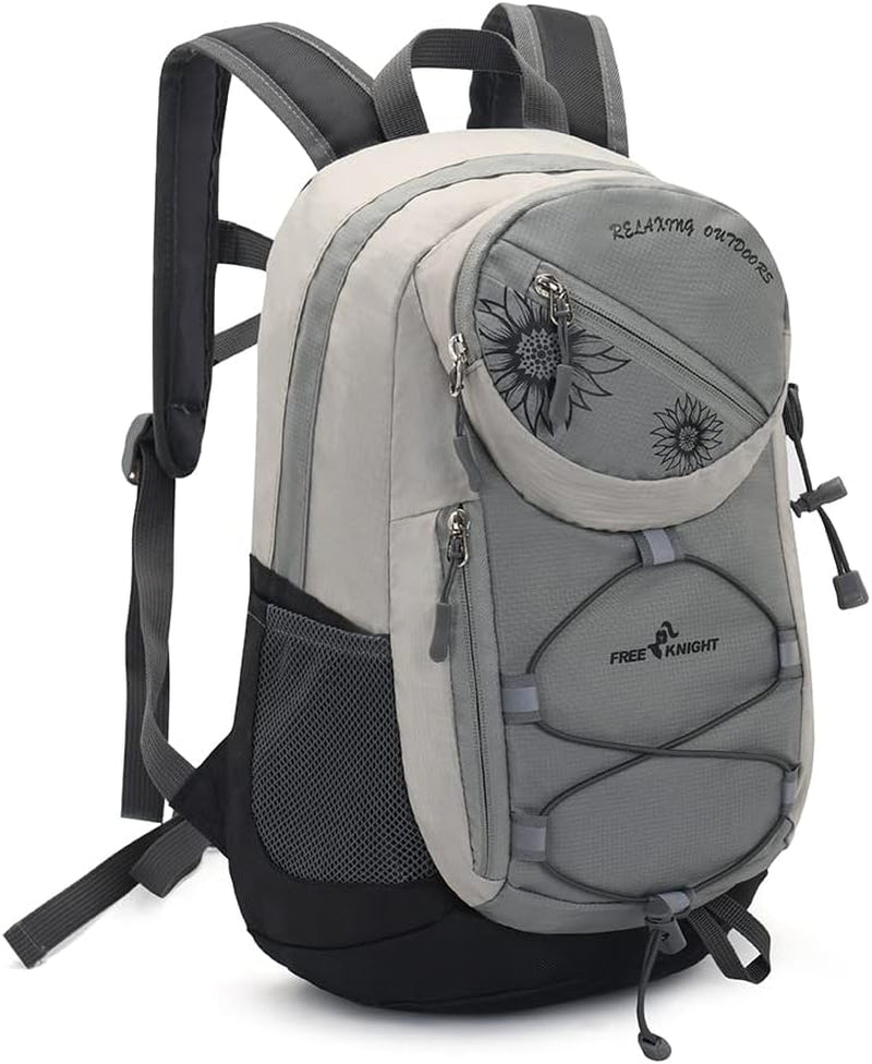 20L Waterproof Outdoor Sport Hiking Backpack,Small Size Lightweight Travel Daypack for Kids Boys Girls Cycling Camping (Gray)