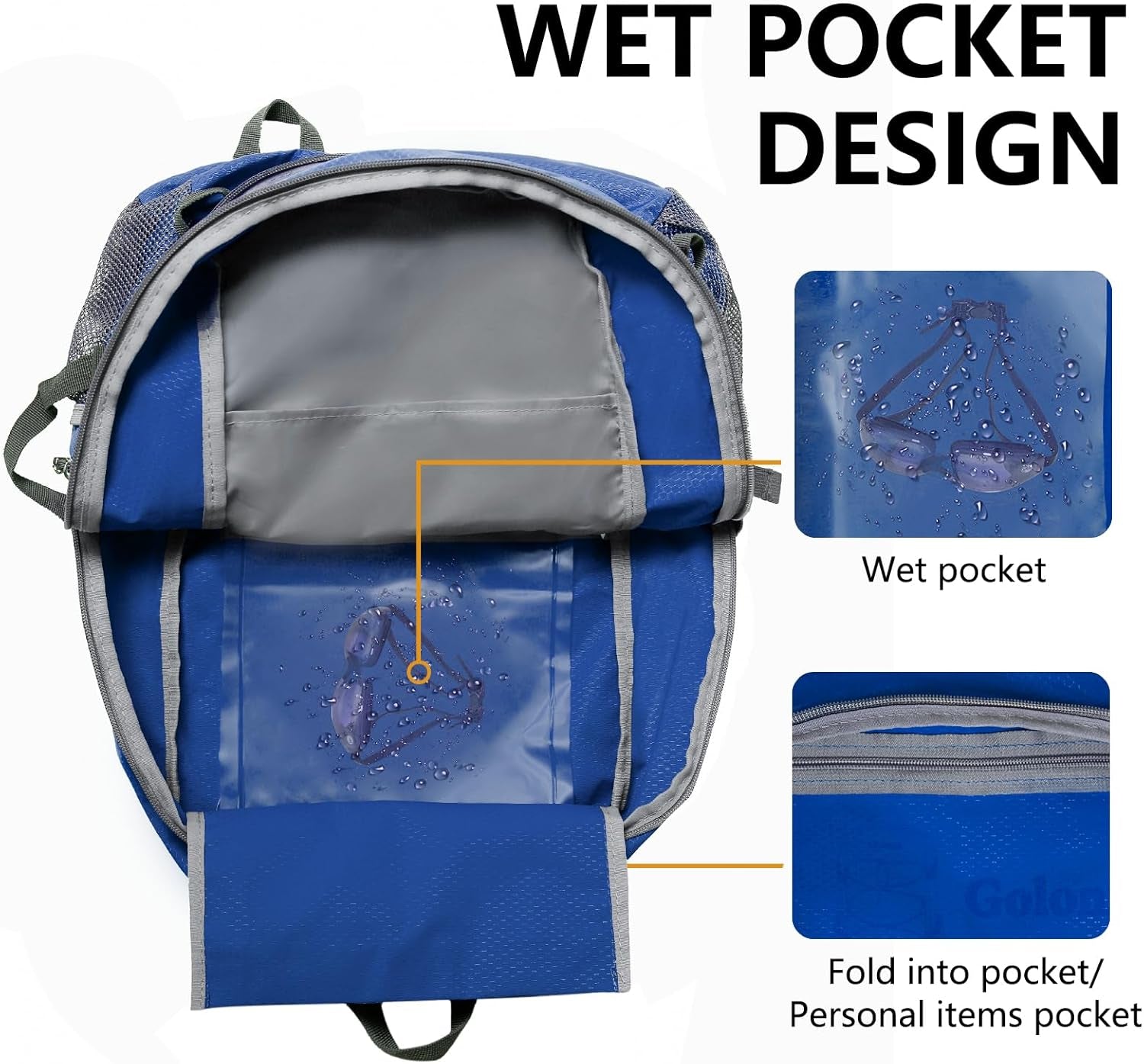 Lightweight Hiking Backpack Bag - 40L Traveling Camping Backpack Outdoor Day Pack with Reflective Webbing and Waterproof Pocket