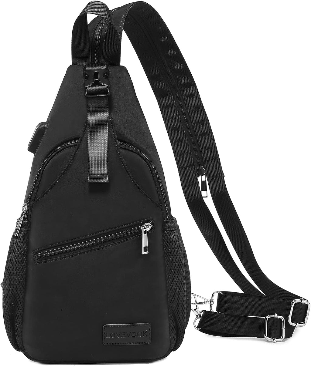 Sling Bag for Women Casual Daypack Nylon Crossbody Sling Backpack Travel Shoulder Bag Hiking Daypack