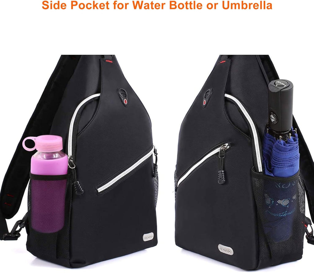 Rope Sling Backpack (Up to 13 Inch), Multipurpose Crossbody Chest One Shoulder Outdoor Travel Hiking Daypack