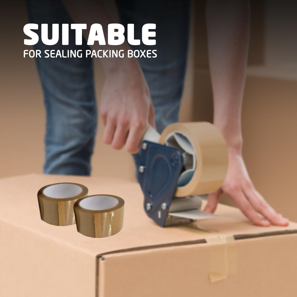 12 Rolls Brown Tape for Packing 48Mm X 66M|Premium Quality Tape |54 Microni Heavy Duty|Deal for Moving Home|Box Tape