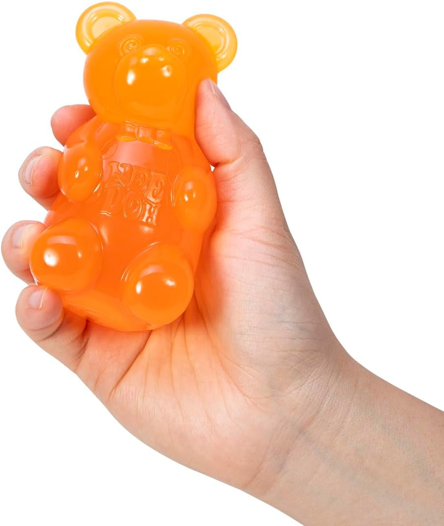 Needoh Gummy Bear - Sensory Fidget Toy with Jelly-Like Filling - 3.5" Tall - Colors May Vary (Pack of 1)