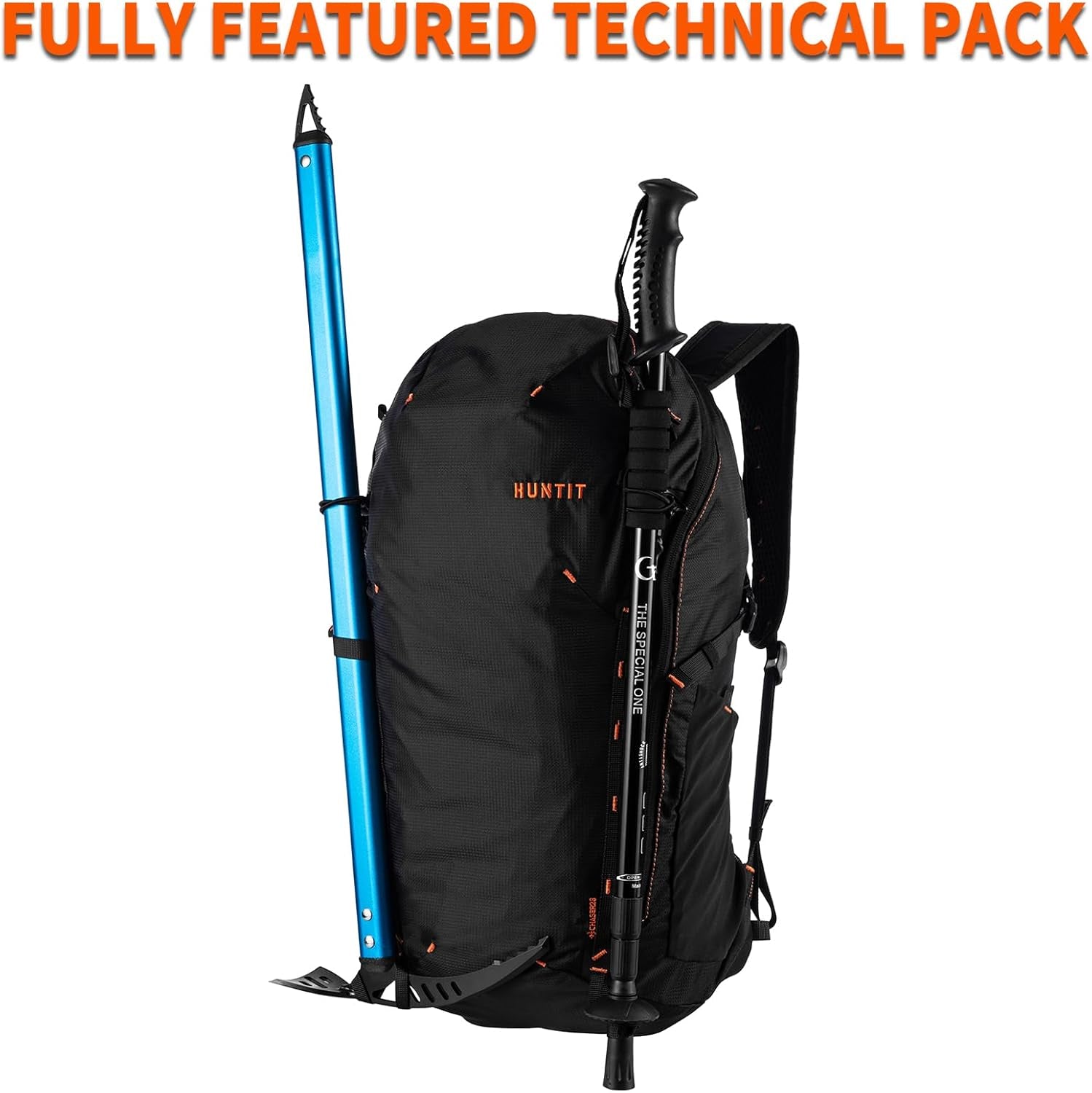 35L Hiking Backpack, Lightweight Packable Hiking Daypack, Camping, Travel Backpack for Men Women, Black