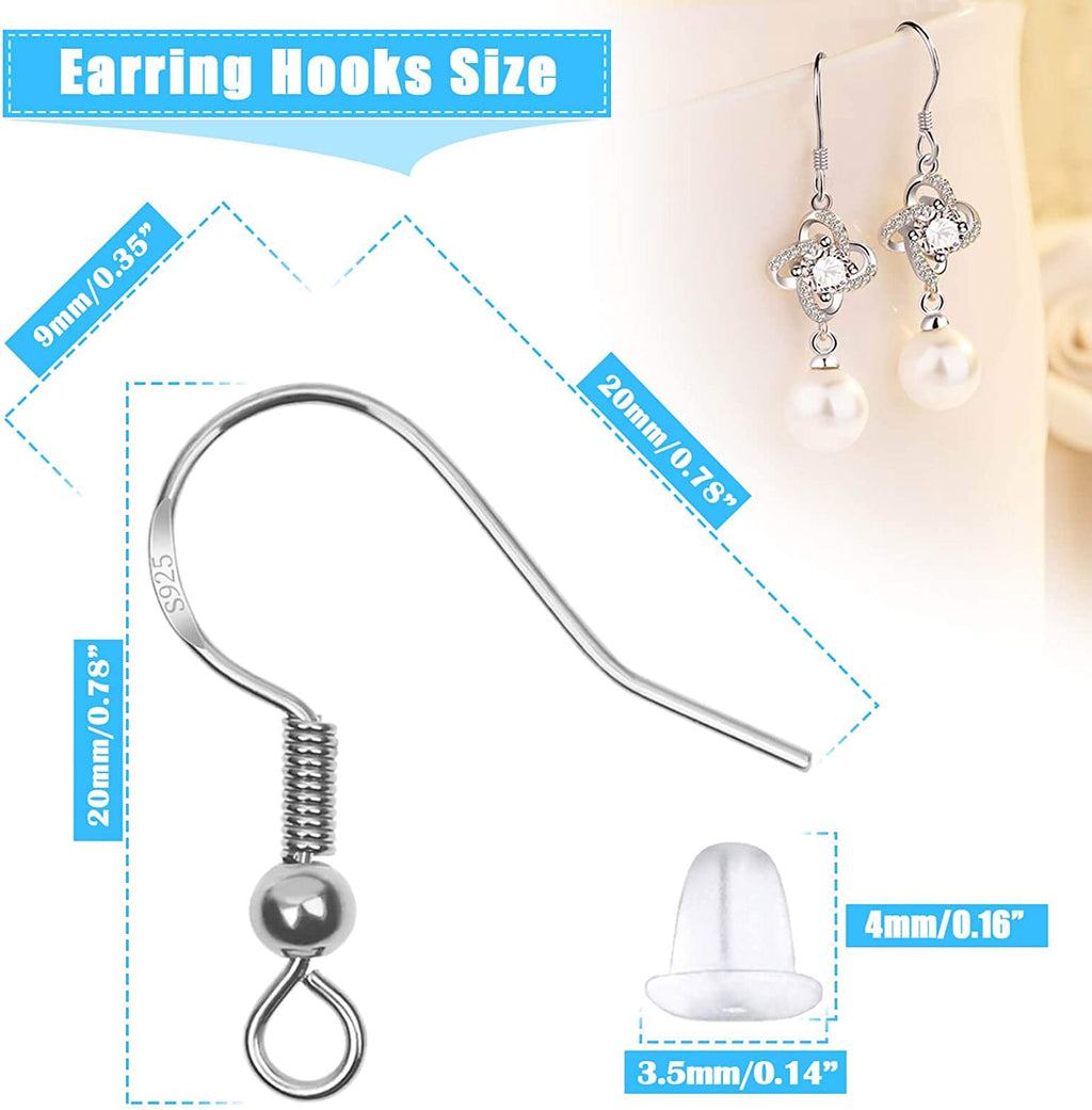 720Pcs Earring Making Kit with Hypoallergenic Earring Hooks, Backs and Jump Rings