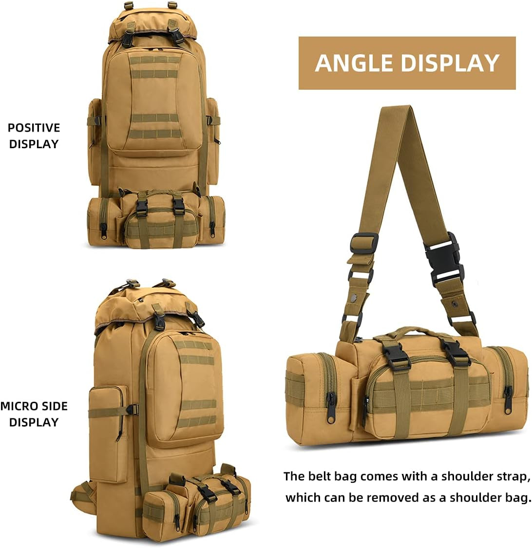 100L Camping Hiking Backpack Molle Rucksack Military Camping Backpacking Daypack