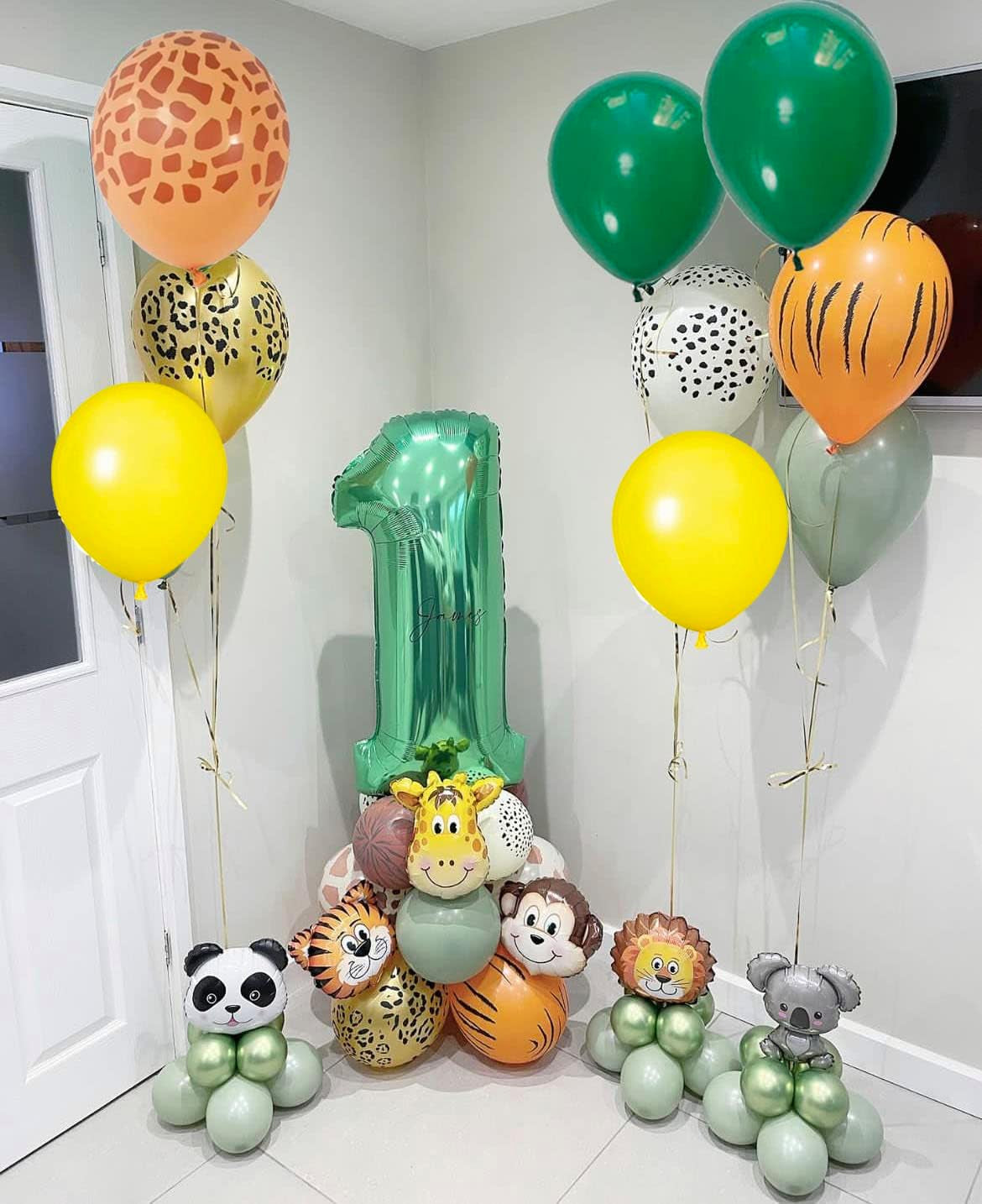 Jungle 1St Birthday Decoration - Wild One, Giraffe & More Balloons