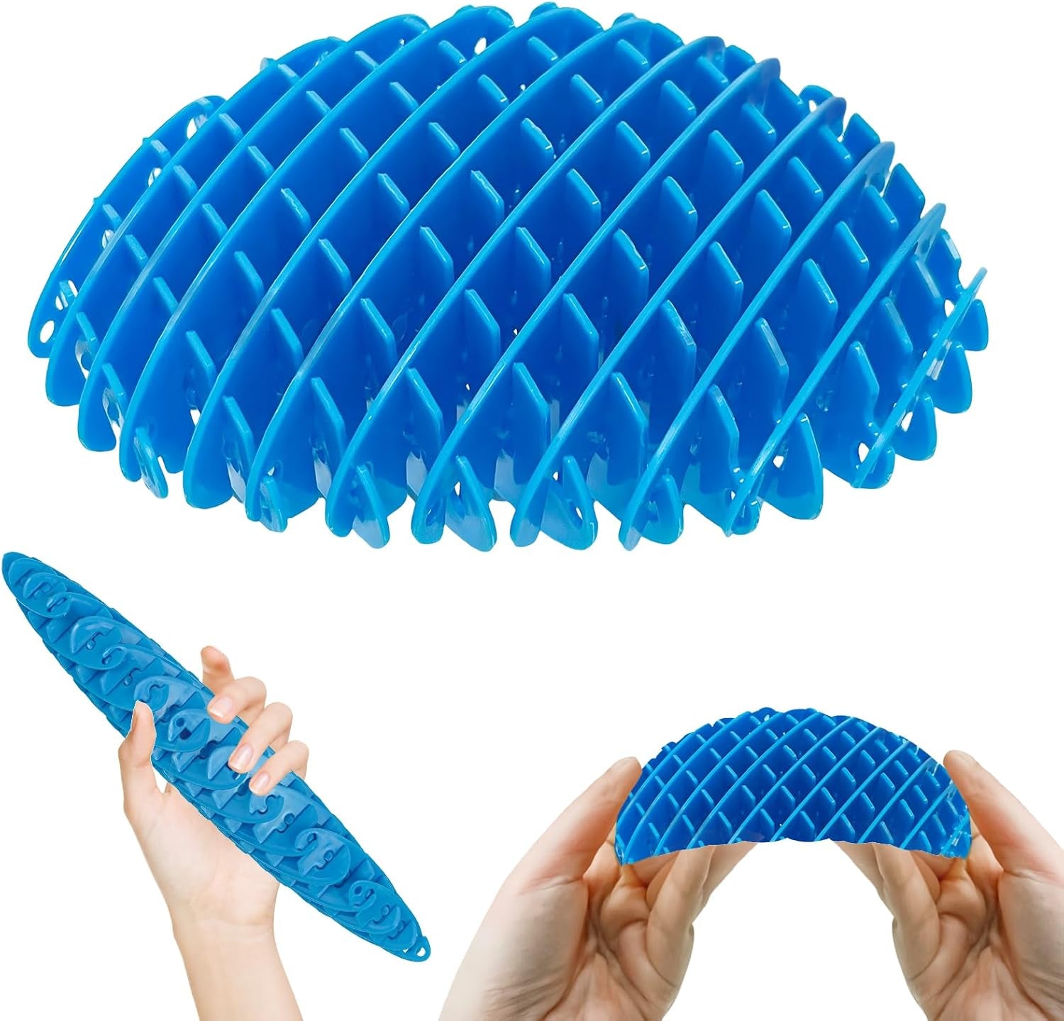 Fidget Worm Toy,Blue Worm Big Fidget Toys Adults and Kids, Funny Stretchy Sensory Stress Toys, Fidget Sensory Squeeze Toys, Relieves Stress and Anxiety Finger Toys for Kids with Autism ADHD