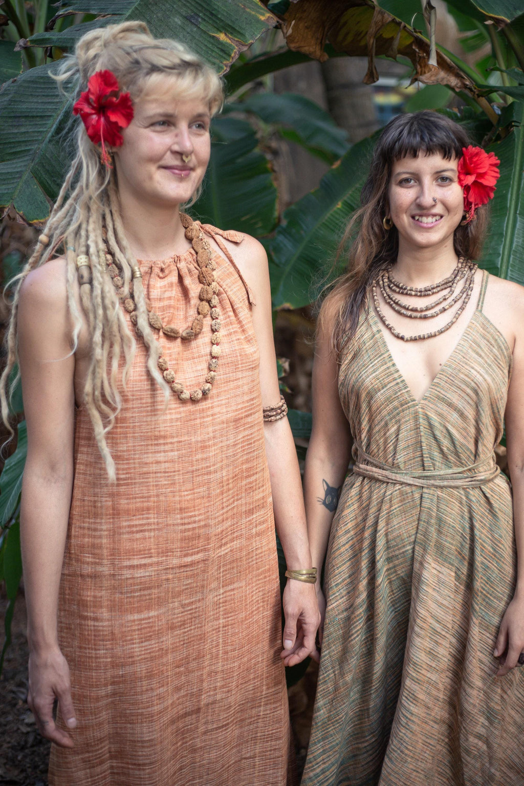 Sleeveless Long Dress ~ Khadi Cotton ~