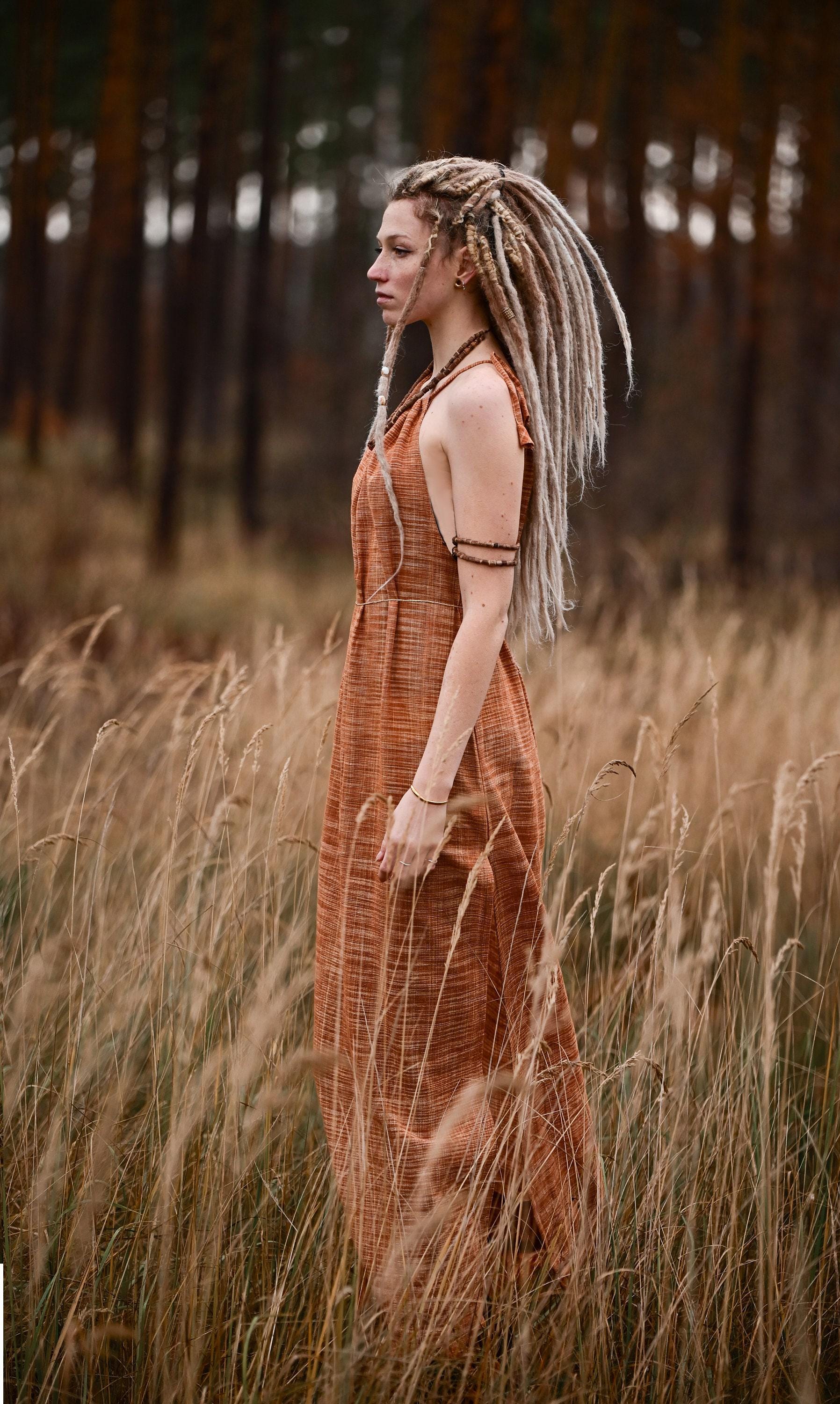 Sleeveless Long Dress ~ Khadi Cotton ~