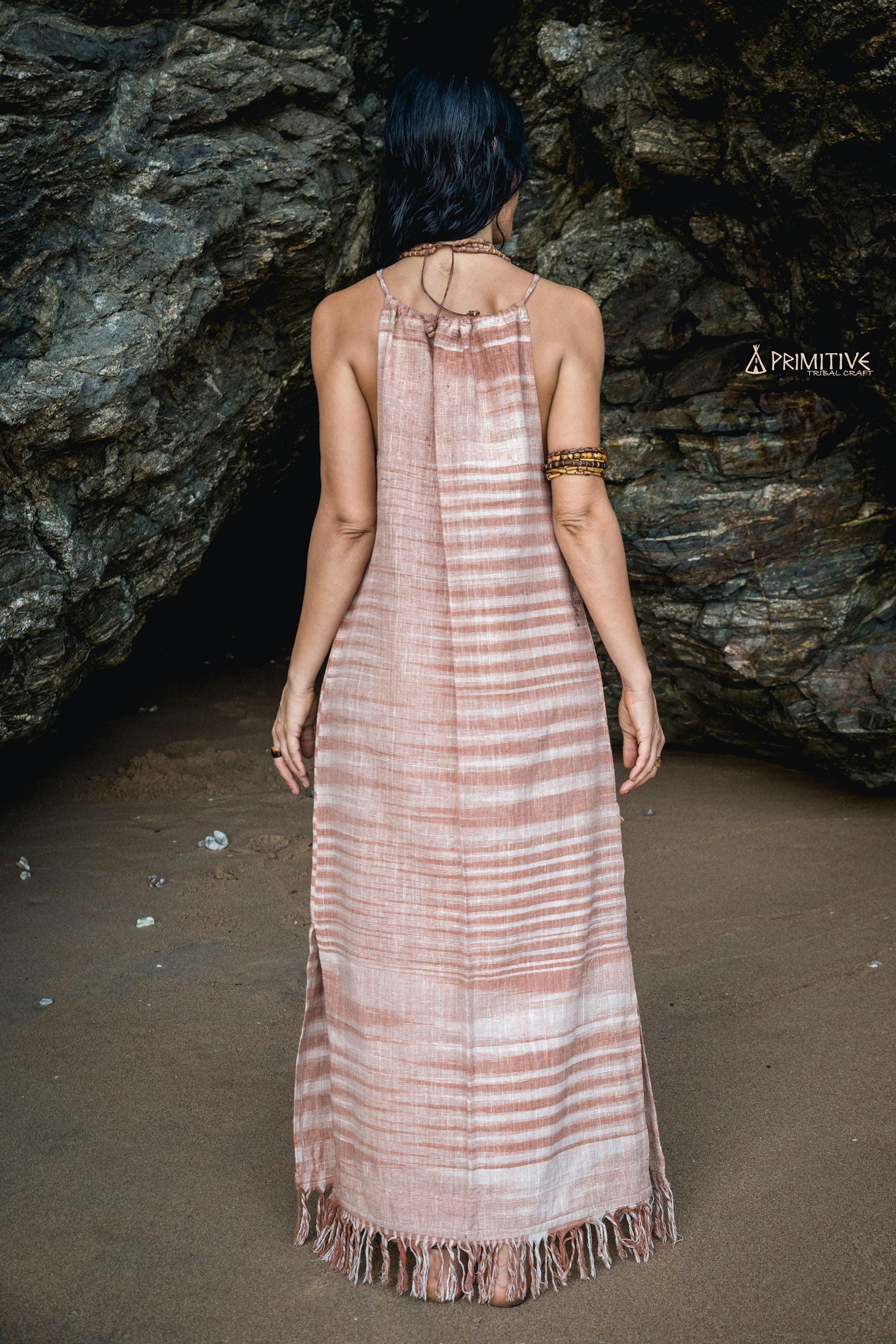 Sleeveless Long Dress ~ Khadi Cotton ~